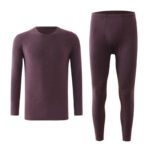 Hightweight Men's Thermal Underwear Set Heat-Generating Top and Bottom for Autumn Winter Long Johns Style