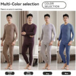 Hightweight Men's Thermal Underwear Set Heat-Generating Top and Bottom for Autumn Winter Long Johns Style - Image 3