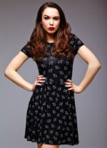 Luna Chic Black Printed Dress