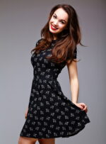Luna Chic Black Printed Dress - Image 3